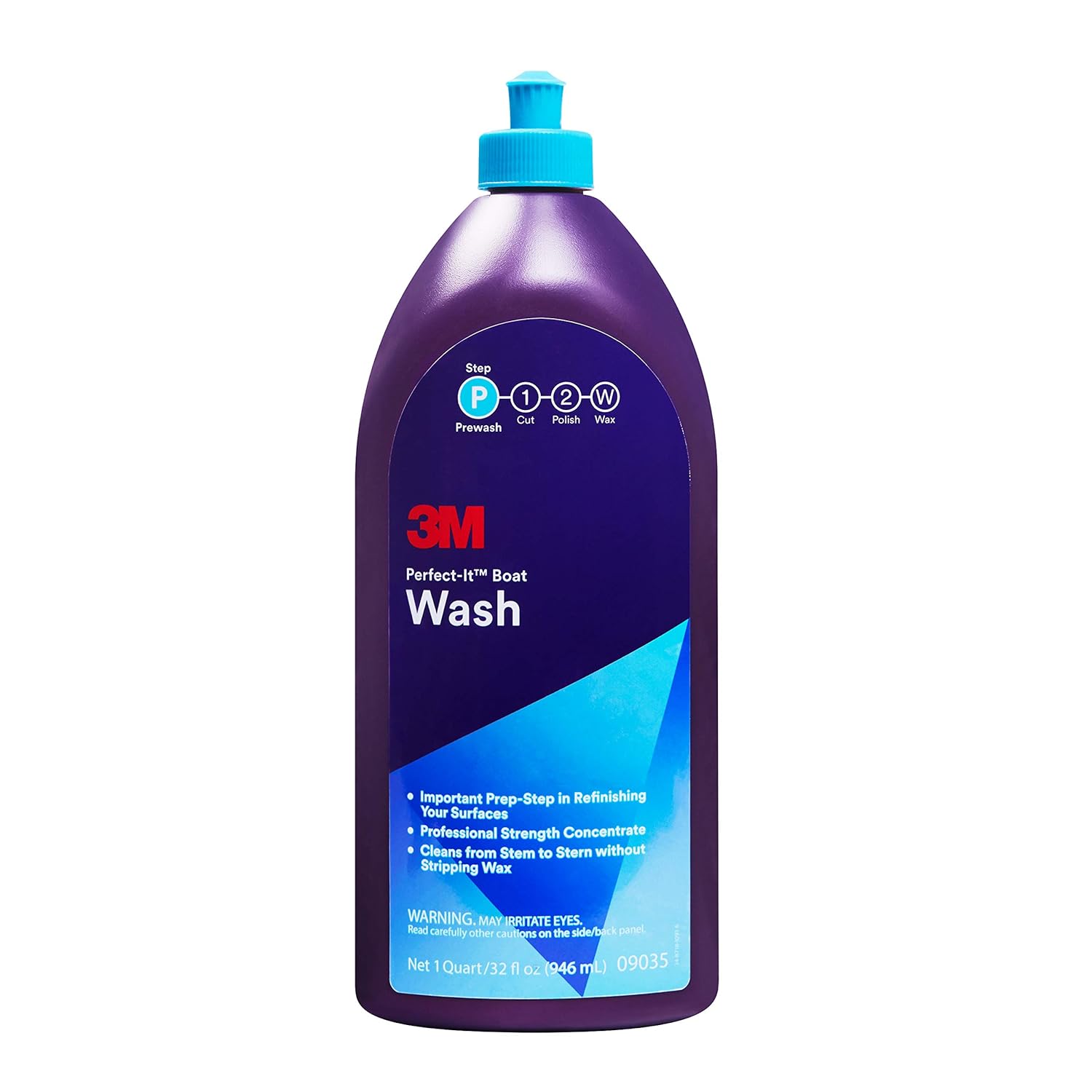 3M Perfect-It Boat Wash, 09035, 1 qt (32 fl oz/946 mL)