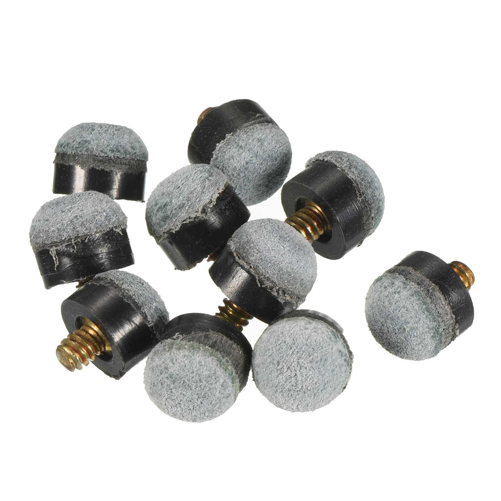 PATIKIL 12mm Dia Screw-on Pool Cue Tips, 30 Pack Billiard Cue Tips Snooker Billiard Supplies Pool Stick Tips Replacement Accessories, Grey