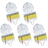BLUEWING 5pcs Diamond Fishing Lights LED Deep Drop Underwater Flashers Water-Activated Lighted Fish Lures for Swordfish, Tilefish, Halibut, Tuna, Grouper