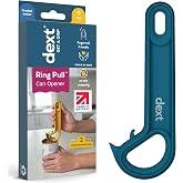 Dext - Ring Pull Can Opener, Pop Can Opener for Seniors, Arthritis, and Parkinson&rsquo;s, Easy Open, Ergonomic Handle with Comfortable Grip. Perfect for Soda, Pet Food, and More (Teal)