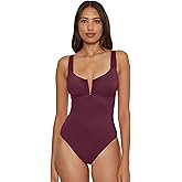 BECCA Color Code - Women's V-Wire One Piece Swimsuit, Adjustable, Bathing Suits for Women