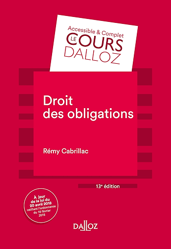 Download Droit des obligations (Cours) PDF