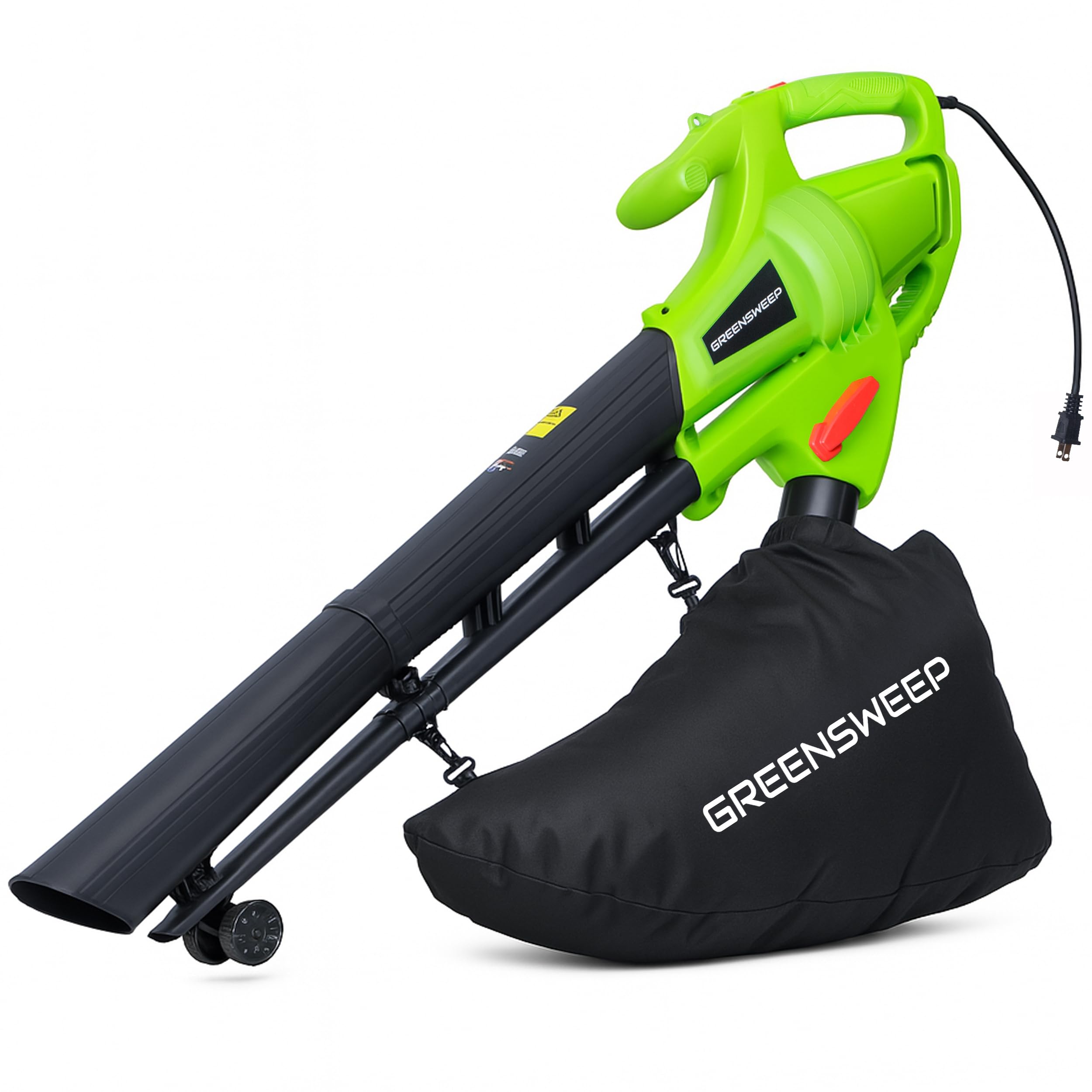 Photo 1 of GreenSweep 3-in-1 Leaf Blower, Vacuum & Mulcher – 10 Amp Electric Garden Tool with 10-Gallon Collection Bag – Lightweight, Powerful & Easy to Use