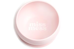Bella Tunno Wonder Bowl - Silicone Suction Bowl for Toddlers and Baby Bowls, Microwave and Dishwasher Safe Food-Grade BPA Free Silicone, Miss Mess