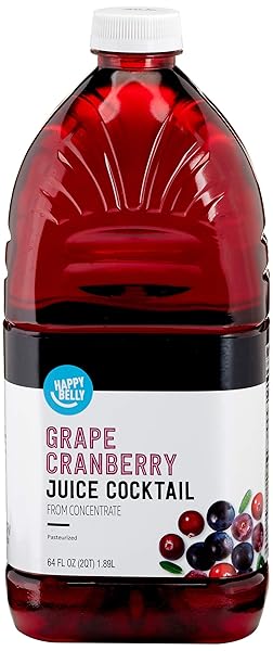 HAPPY BELLY GRAPE CRANBERRY JUICE COCKTAIL, 64 FL...