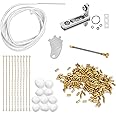Morisk Flint & Wick Lighter Accessories, Ultimate Repair Kit for Fluid Lighter & Insert (200 Pices Flint Stone, Metal Lighter Gasket, Wick with Needle, Copper Cotton Wick, Spring, Cotton, Screw Tool)