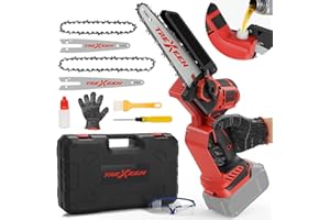 TREXEEN Mini Chainsaw for Mwk M18 Battery,8-Inch and 6-Inch 2-IN-1 Cordless Mini Chainsaw,Brushless for Electric Chain saw for Wood Cutting, Tree Trimming (Battery Not Included)