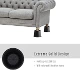 BWKJMY Round Bed Risers 4 inch Heavy Duty Set of 4 Black view 7