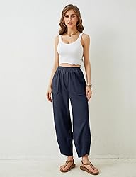 Xiaoxuemeng Womens Baggy Wide Leg Pants Casual