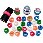 Fbshicung 200pcs Upgraded Thread Holders Compatible with Larger Spool Huggers-Keep Thread Spool Neat and Organized for Sewing and Embroidery Machines