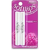 Softlips Raspberry Lip Balm with Green Tea Extract 2-Pack with SPF 20 - Hydrating Protection for Smooth, Delicious Lips