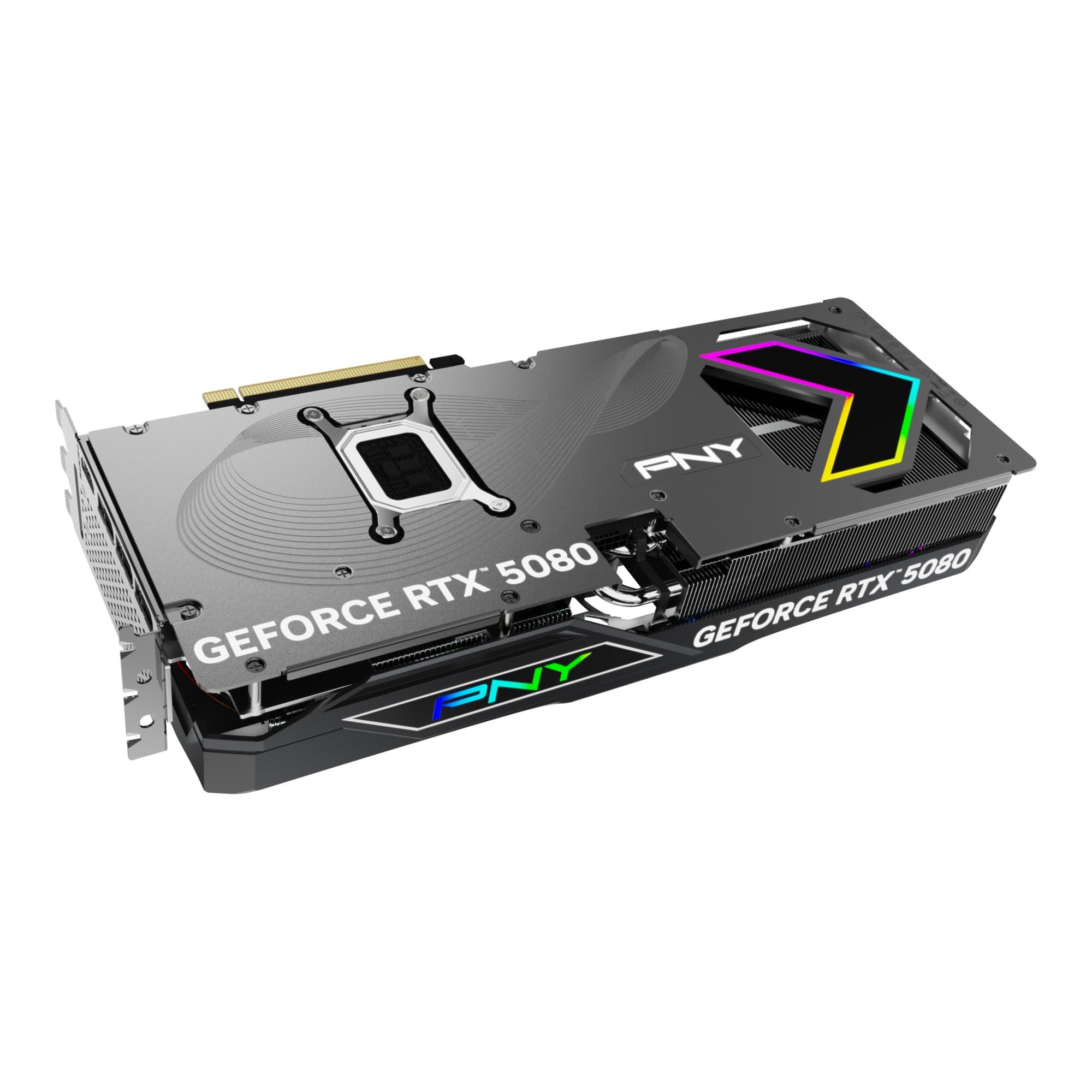 PNY NVIDIA GeForce RTX? 5080 16GB ARGB Overclocked Triple Fan Graphics Card (DLSS 4, PCIe 5.0, HDMI/DP 2.1, 2.9-Slot, Epic-X? RGB Lighting)