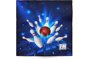 Logo Infusion - Dye-Sublimated Microfiber Bowling Towel - One Sided Print - Fun Style 0254 Bowling Pin Explosion