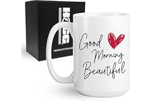 Hogg Good Morning Beautiful Mug, 15 oz Ceramic Lighthearted Humor Coffee Cup, Good Morning Beautiful Coffee Mug, Gifts For Be