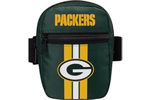 FOCO Green Bay Packers NFL Team Stripe Tumbler/Travel Mug Fanny Pack, Top & Front Zippered Pockets