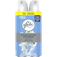 Glade Air Freshener Room Spray, Clean Linen, Fragrance Infused with Essential Oils, 100% Natural Propellant, 226g (Pack of 2)