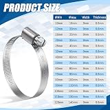 Bolatus Stainless Steel Hose Clips 12-20mm 10Pcs Worm Drive Clamps view 2