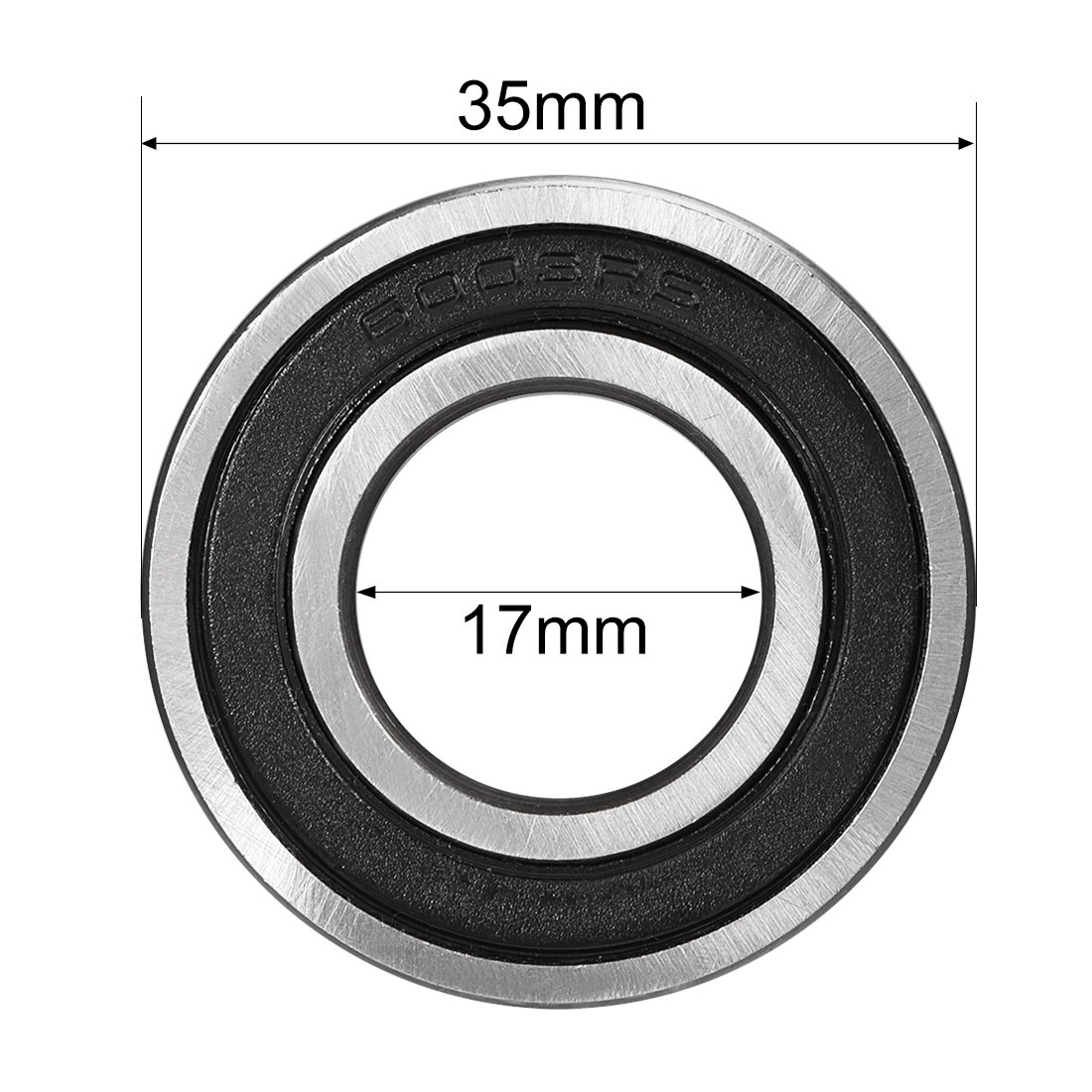 sourcing map 10 Pcs 6003-2RS Ball Bearing 17mm x 35mmx10mm Double Sealed 180103 - Image 5