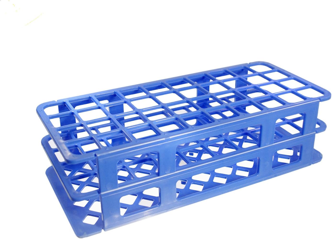 KeL Scientfic KS-803 40 Hole 20 mm Blue Plastic Test Tube Rack Polypropylene, Blue