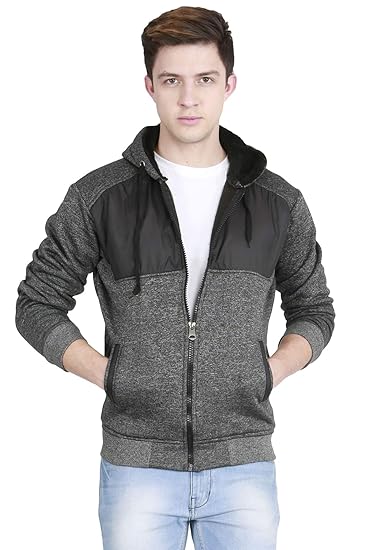 fanideaz men's cotton hooded sweatshirt with zip