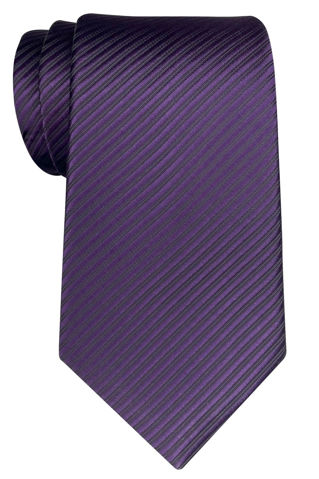 Retreez Men's Tie with Stripe Textured - Dark Violet