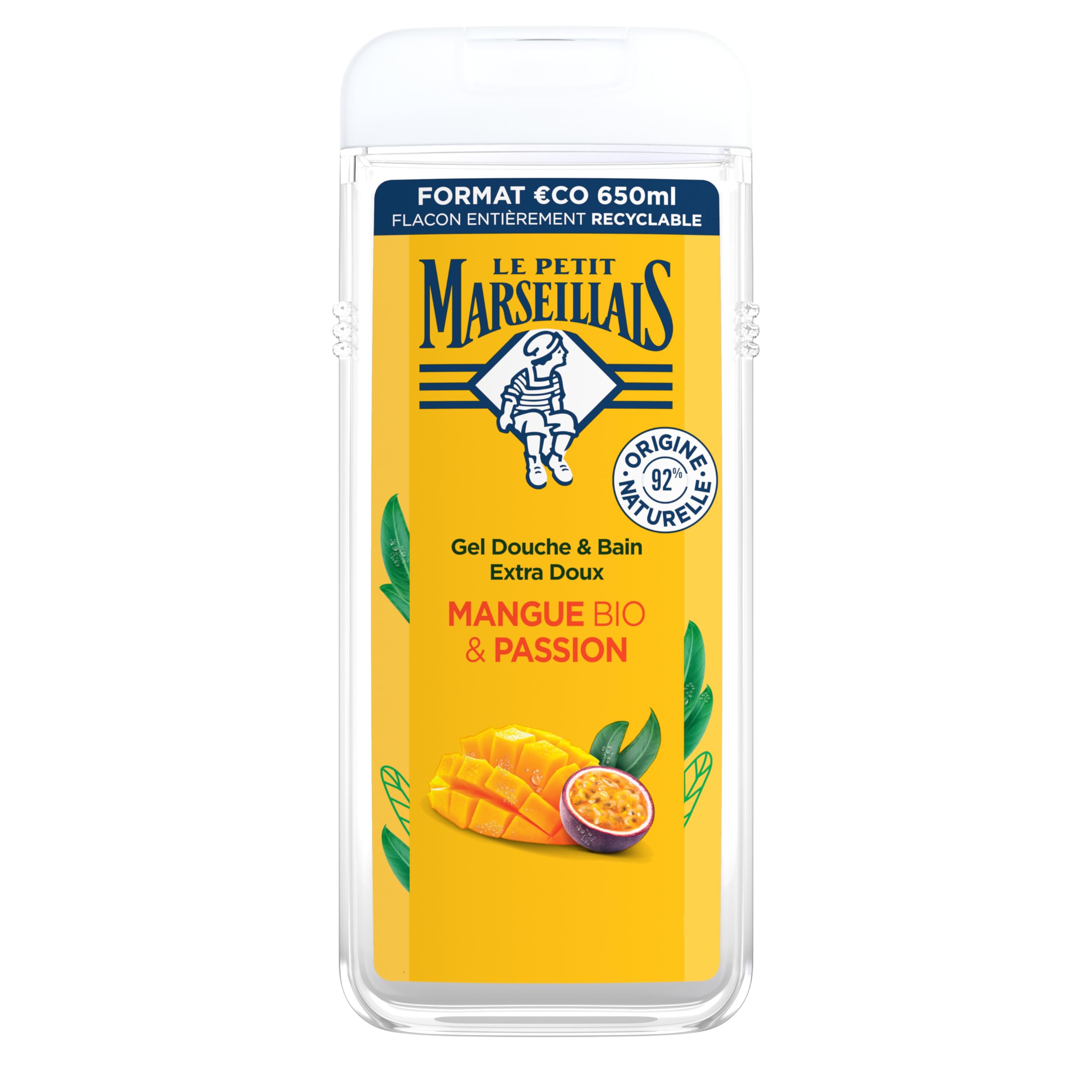 Le Petit Marseillais Extra Gentle Shower & Bath Gel Organic Mango & Passion 650ml