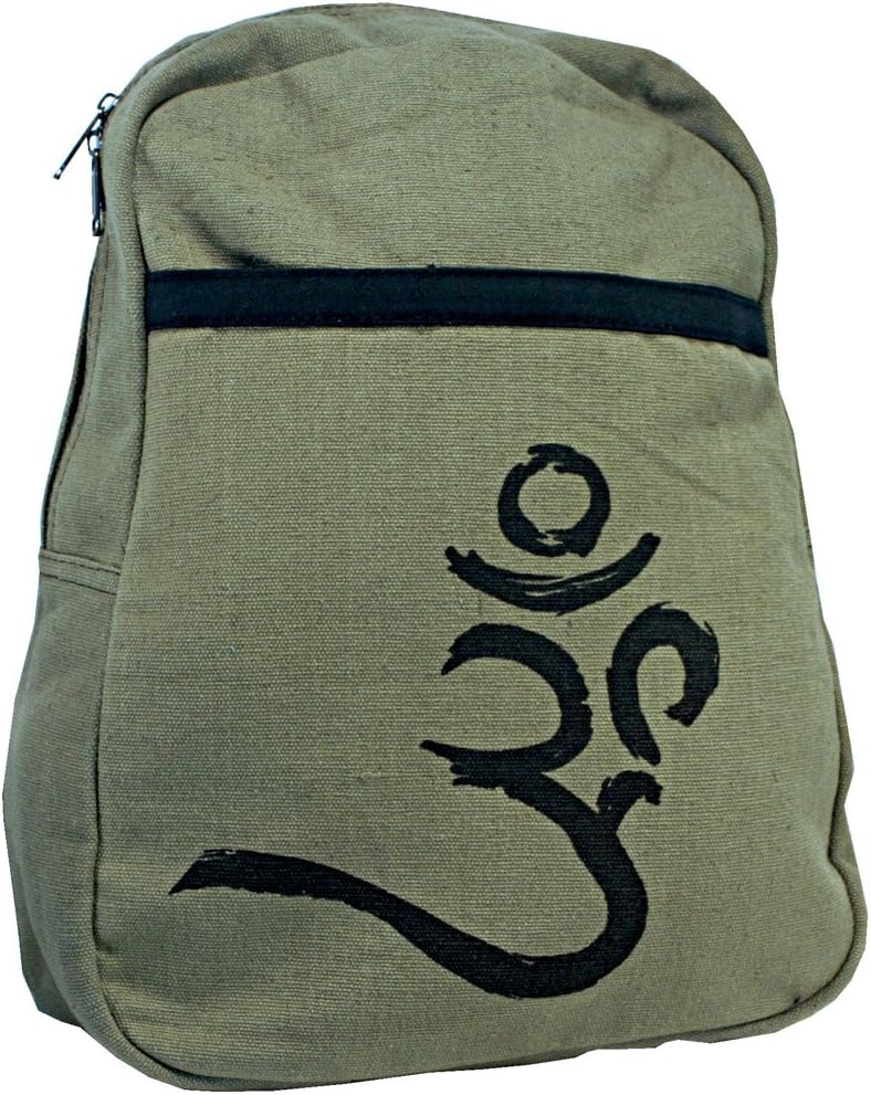 Om Aum Symbol Mantra Blue Green Mustard Multipurpose Casual Backpack