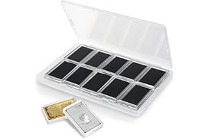 WAEKIYTL Silver Bar Case - 20 Pcs Acrylic Storage Containers for 1 Oz Silver Bars