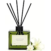 GAGINGOOLD 120ml Jasmine Lily Reed Diffuser, 10 Reed Sticks Included, Home Fragrance Oil for Living Room Bedroom Bathroom Long Lasting Scent