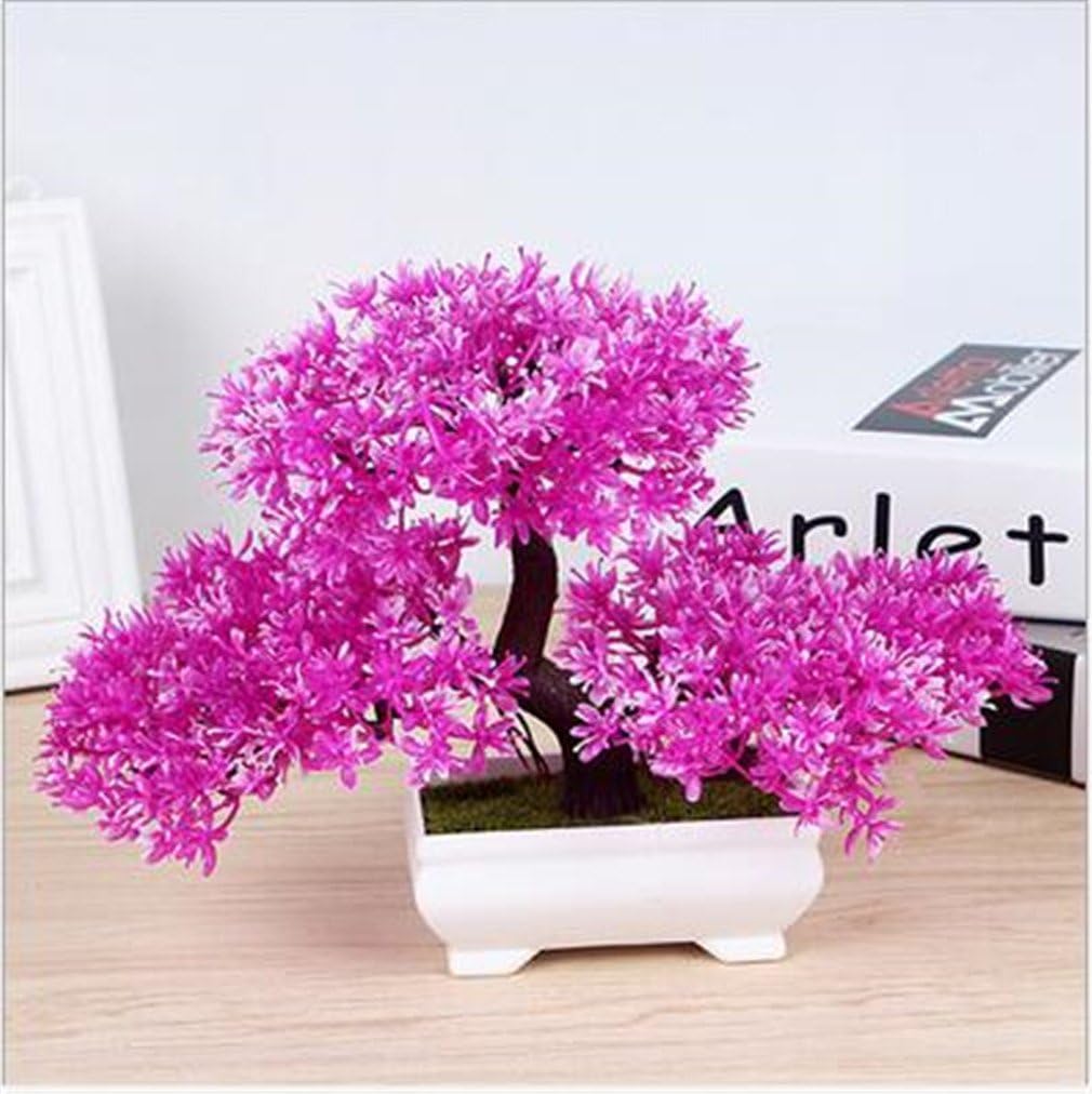 Hot 5Colorful Platic Artificial Plant Potted Bonsai Fake Flower Plant Pine Trees For Wedding Christmas Home Decoration