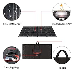 DOKIO 300W 36V Black Portable Solar Panels Kit