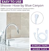 Blue Canyon Vector Double Tap Shower Attachment White ~1.2m view 4