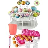 COMPLETE CAKE POP MAKER KIT -Easy & Fun Gift NonStick Silicone cakepop baking mold, 120 lollipop sticks, candy and chocolate 