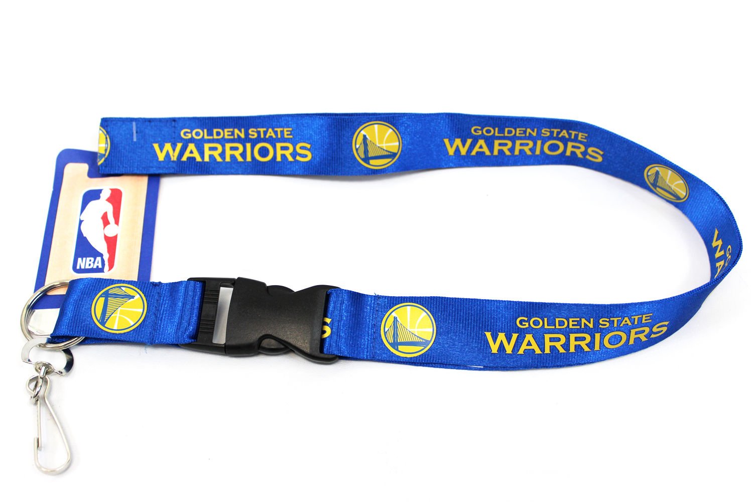 NBA Golden State Warriors Lanyard Plastic Clip Key Ring GSW Team Basketball