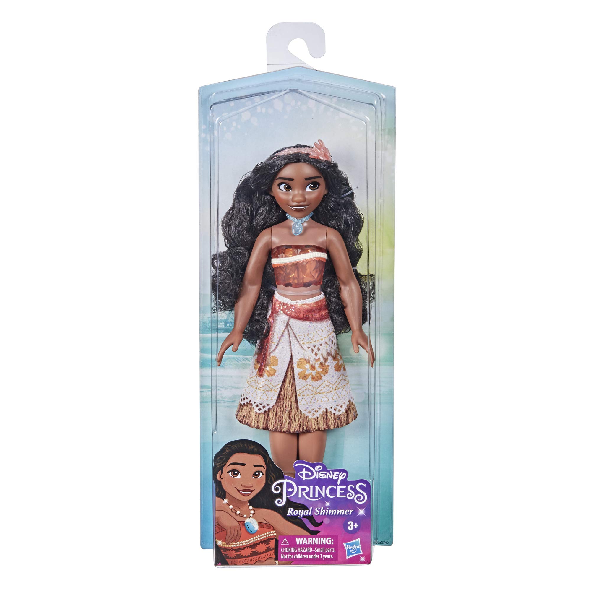 Disney Princess Royal Shimmer Moana Doll, Fashion Doll with Skirt and Accessories, Toy for Kids Ages 3 and Up, Multicolor