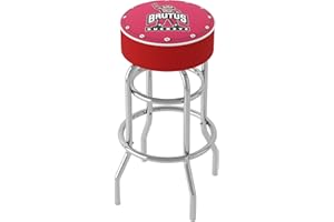 TRADEMARK GLOBAL Bar Stool - Ohio State University Brutus Stool with Foam Padded Seat - Swivel Chair for Game Room, Garage, or Home Bar by Trademark Gameroom