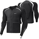 RSYSO Men's Mesh Motorcycle Jacket with CE Certified Protective Armored Motorcycle Shirt with Reflective Strips, All Season Motorcycle Riding Shirt for Motorcycle Bicycle Scooter Riding Gear