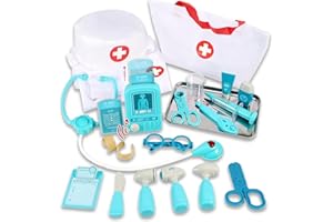 XZZO Doctor Kit for Kids , Kids Doctor Kit for Toddlers 3-5 with Medical Storage Bag & Stethoscope, Pretend Play Doctor Set Medical Kit for Boys and Girls Fun Role Playing Game Doctor Play Gift