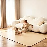 NujorWarm 120V Electric Heated Mat Easy Clean PVC Surface Heating Carpet Space Heater Floor Rug with Timer Fast Warm Up for Living Room Office Play Room 600W 39x59 inch NM