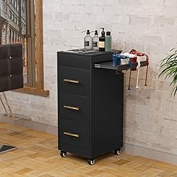 Wood Salon Trolley Cart with Wheels, Hair Cart