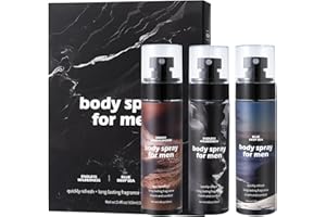 Body Spray For Men, Aluminum Free Deodorant Men, Mens Body Spray, Powerful Freshness Gentle Formula, Alcohol-Free Suitable fo