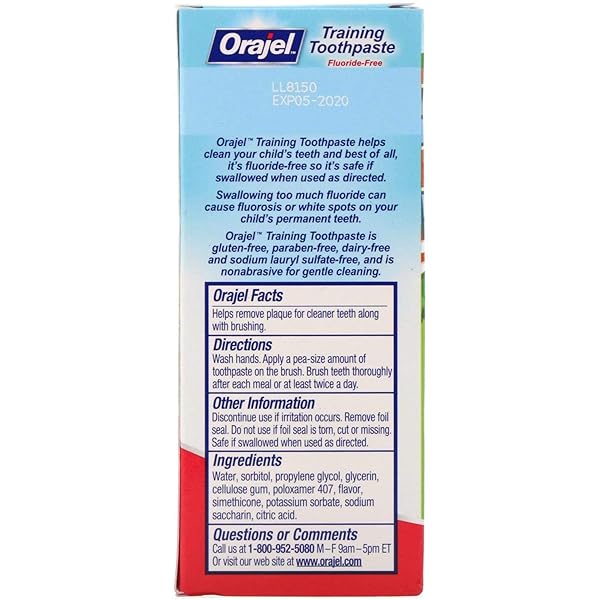 ORAJEL TODDLER TRAINING TOOTHPASTE FRUIT SPLASH 1.50 OZ (PACK OF 8)