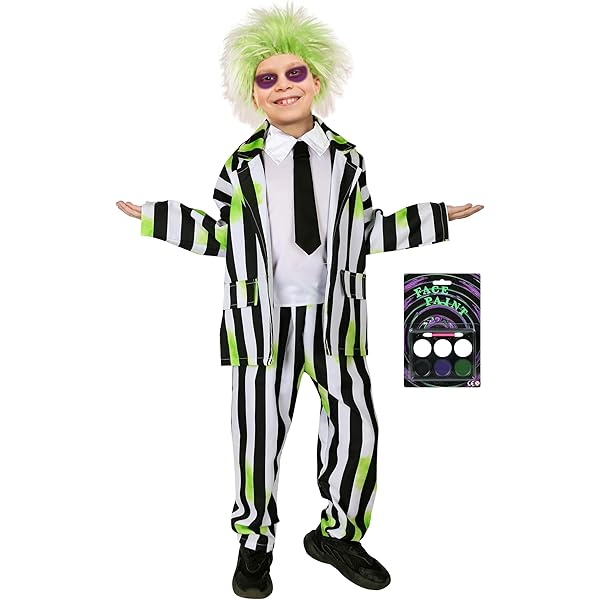 Beetlejuice Wig Pennywise Cosplay Wig Short Green White