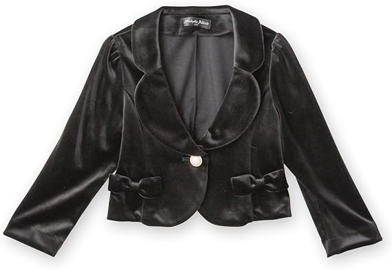 Amazon Catherine Cottage 卒業式 卒園式 発表会 結婚式 フォーマル ベロア ジャケット 子供服 Ma603 1cm 黒 Tak フォーマル 通販