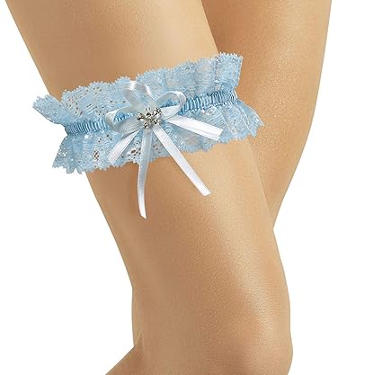 BrautChic Elastisches Brautstrumpfband - Must Have zur Hochzeit - Mit funkelnden Kristallen in Schmetterlingsform - Brautklei