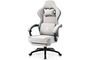 Dowinx Gaming Chair Breathable Fabic Computer Chair with Pocket Spring Cushion, Comfortable Office Chair with Gel Pad and Sto