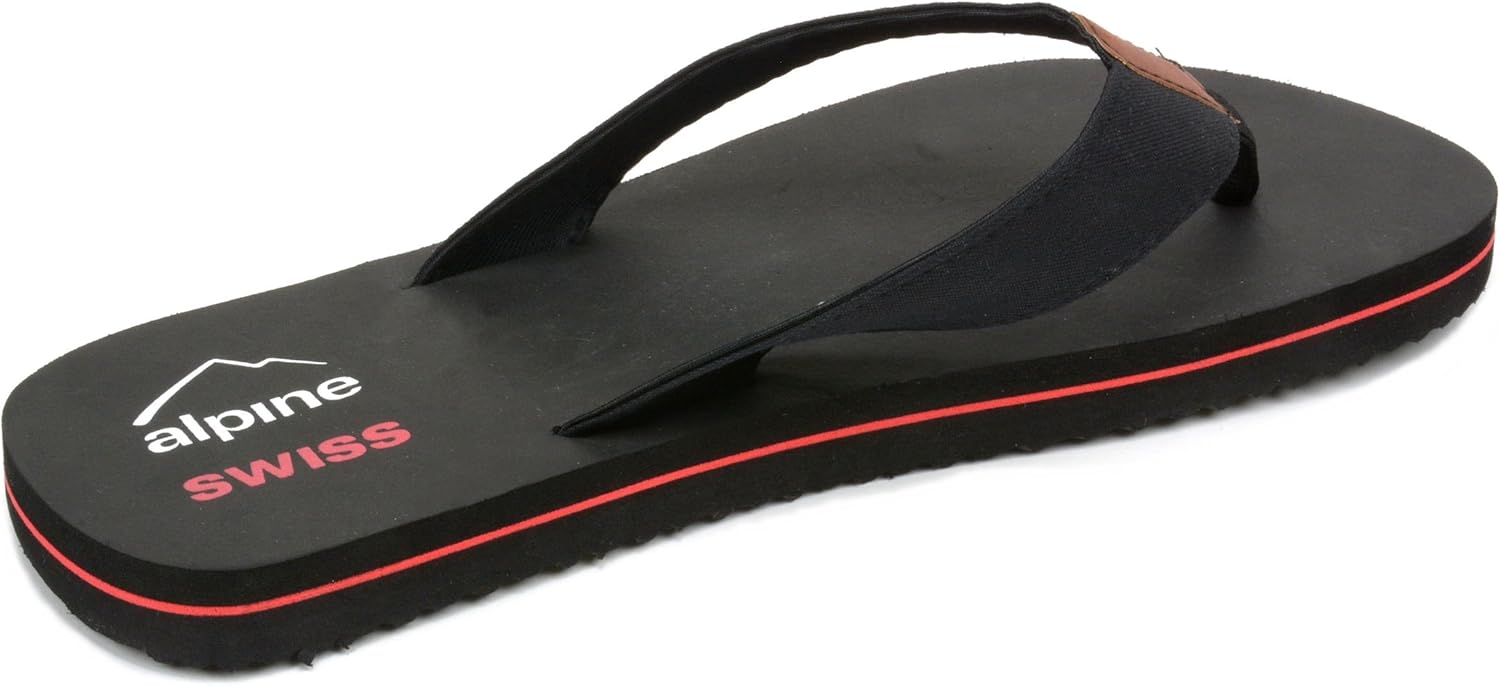 alpine swiss mens flip flops beach sandals lightweight eva sole comfort thongs