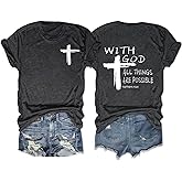 Christian Shirts for Women Walking by Faith Tripping Constantly Religious Tshirt Inspirational Bible Verse Tee
