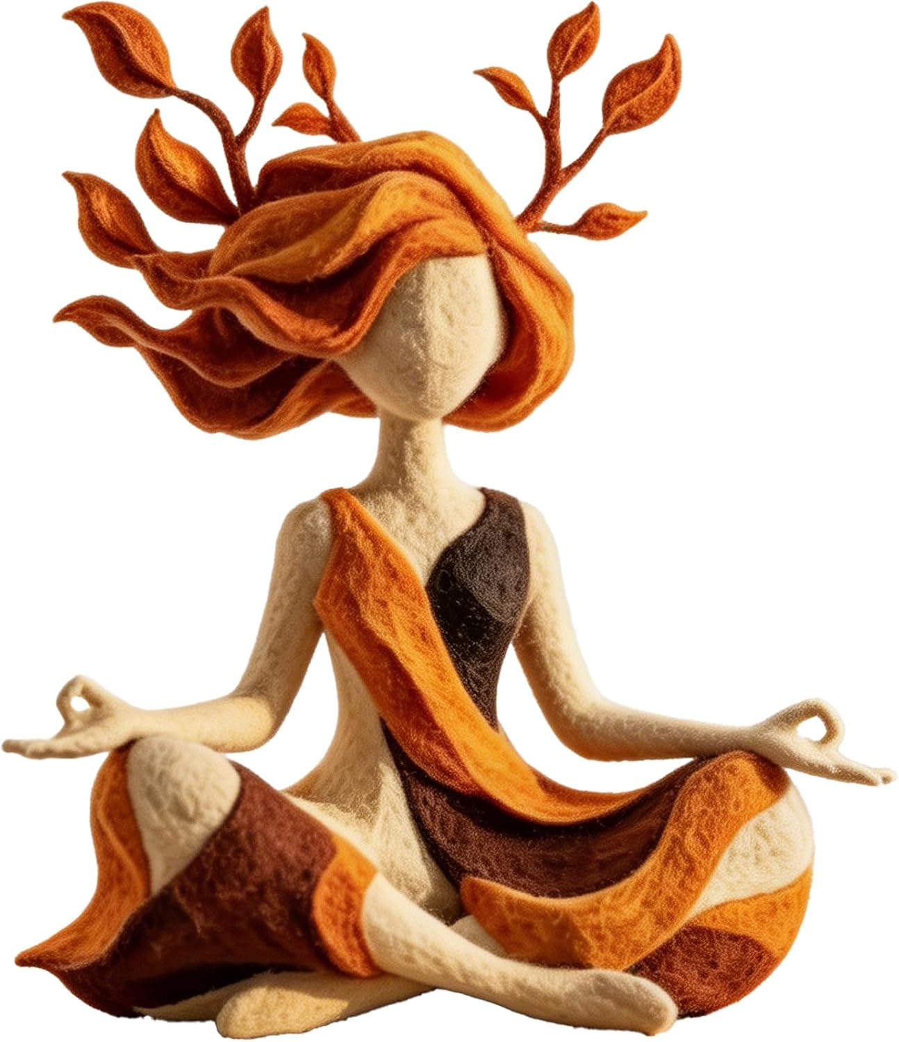 Serenity Growth | Inner Harmony Sculptural Figurine – Meditation Sculpture Figurine, Mindfulness Yoga Statue Decor, Abstract Resin Art for Living Room Bedroom Desk, Relaxation Gift
