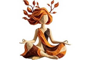 Serenity Growth | Inner Harmony Sculptural Figurine – Meditation Sculpture Figurine, Mindfulness Yoga Statue Decor, Abstract 